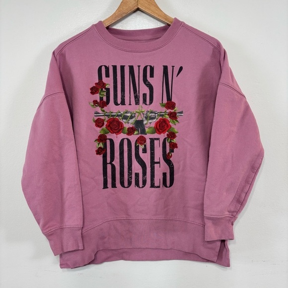 Guns N Roses Pink Graphic Sweatshirt Size XS - Picture 1 of 5
